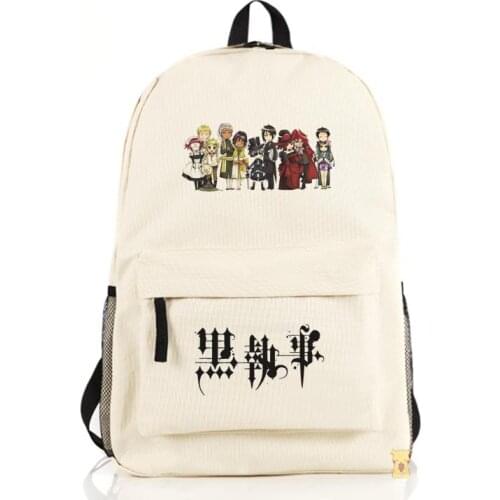 Anime Black Butler Backpacks Fashion Men Women Ciel Phantomhive Cosplay Student School Bags
