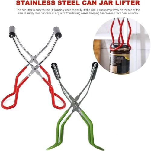 Canning Jar Tong Stainless Steel Anti-Scalding Lifter Non-Slip Feeding Bottle Clip For Home Anti-Skid Anti-Scald Jar Clamp 40a