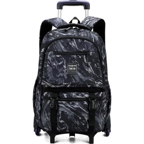 ZIRANYU School Wheeled backpack bag for boys travel Trolley Backpacks for teenagers kids backpack on wheels Student trolley bags