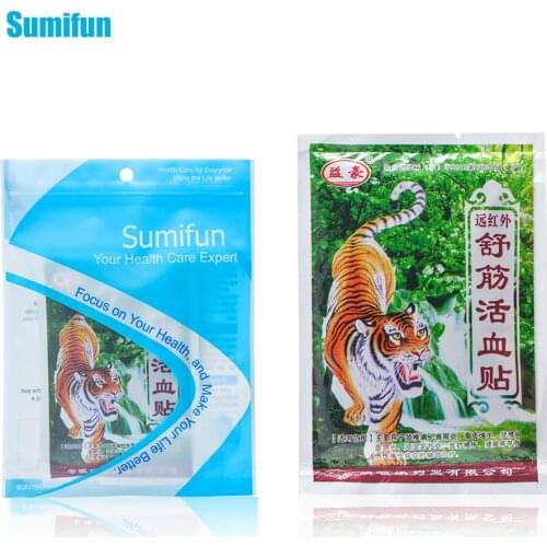 Sumifun 8Pcs/Bag Tiger Balm Pain Relief Patch Back Neck Muscle Pain Heat Pain Relief Health Care Medical Plaster C291