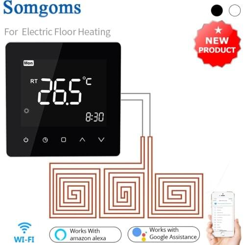 Tuya WiFi Smart Thermostat, Electric Floor Heating Water Temperature Remote Controller For Google Home, Alexa
