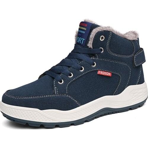 Outdoor Shoes Hiking Men Boots Trekking Men Waterproof Mountain Sneakers Plush Climbing Zapatillas Hombre 2019 Winter Treking