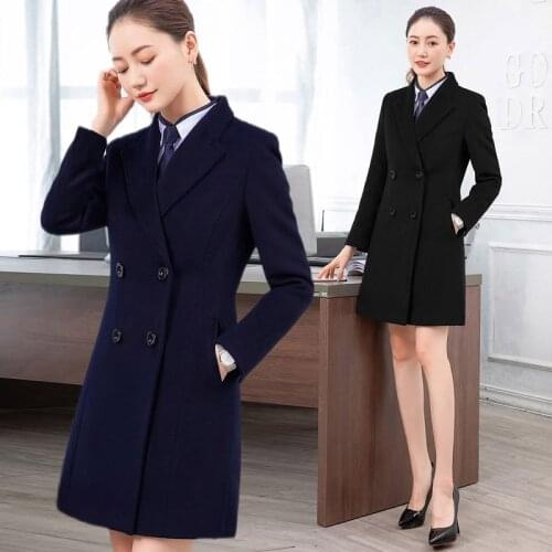 Womens black woolen coat