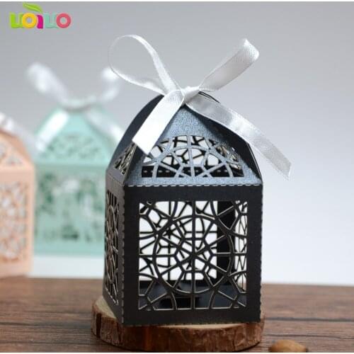 50pcs special gift for halloween day cobweb laser cut wedding sweet box candy box wholesale
