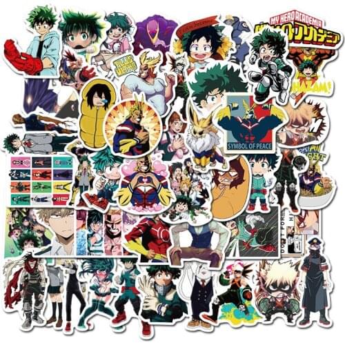 500 PCS Anime My Hero Academia Sticker toy For Skateboard Laptop Suitcase Case Table Decal Waterproof Stickers toy gift