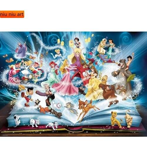 5D Full Round Diamond Embroidery Sale Fantasy Cartoon Book Full Square Diamond Painting Cross Stitch Kits Diamond Mosaic Crystal