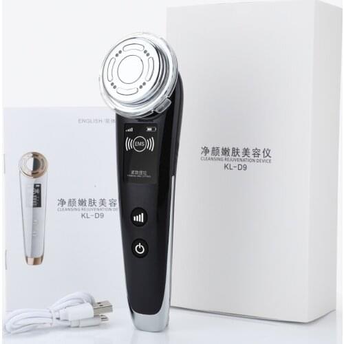 RF EMS Facial Lifting Machine 4 Modes Vibration LED Photon Light Therapy Skin Rejuvenation Wrinkle Remover Warm Massage Device