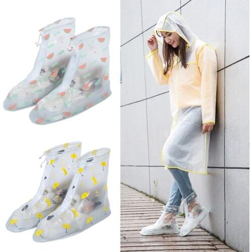WomenS Flat Shoes Covers Rain Boots Non-Slip Rainproof Thick Wear-Resistant Boots Cover Waterproof Outdoor Rain Shoes Cover
