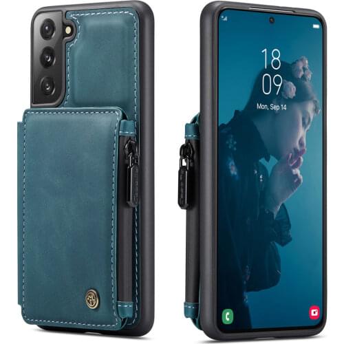 Case For Samsung Galaxy S20 S21 Plus Ultra FE S8 9 10 Plus S10E Zipper Purse Flip Cover Card Slot Stand Full Protective Cover