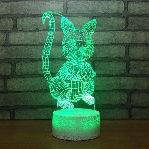 Colorful Led Night Light Touch And Discolor 3d Lamp Lovely cartoon childrens toys 7 color change 3d Light