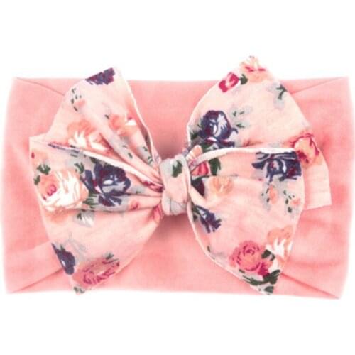 New Flower Baby Headband Soft Stretch Satin Rose Childrens Seamless Super Soft Nylon Chiffon Headband Kids Headwear Accessories