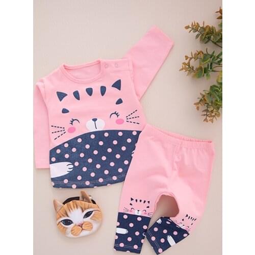 Baby Girl Tights Set Baby Clothing Sets Autumn Baby Girls Clothes Infant Cotton Girls Clothe Top +Tights Outfits Kids Clothes