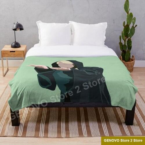 Draco Malfoy Dementor Throw Blanket Sublimation Covered Blanket Bedding Flannel for Children and Adult Bedrooms Decor