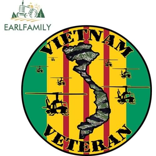EARLFAMILY 13cm x 13cm Vietnam Veteran Sticker Decal Vietnam War US Military Car Truck Window USA Car Stickers Graphics