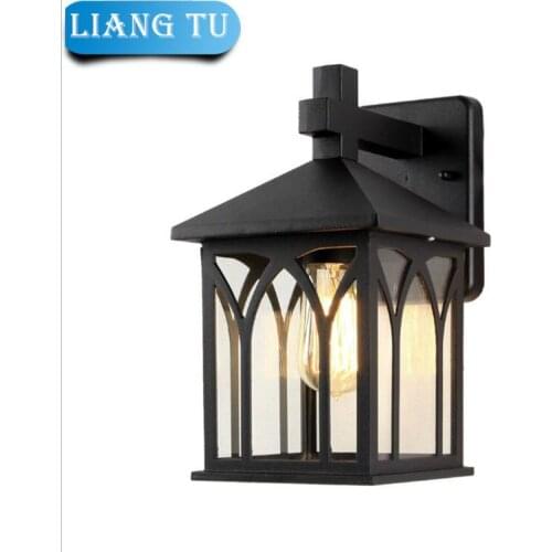 Europe outdoor Wall lamp garden lights Lampshade E27 Edsion light aluminum baking vintage wall light