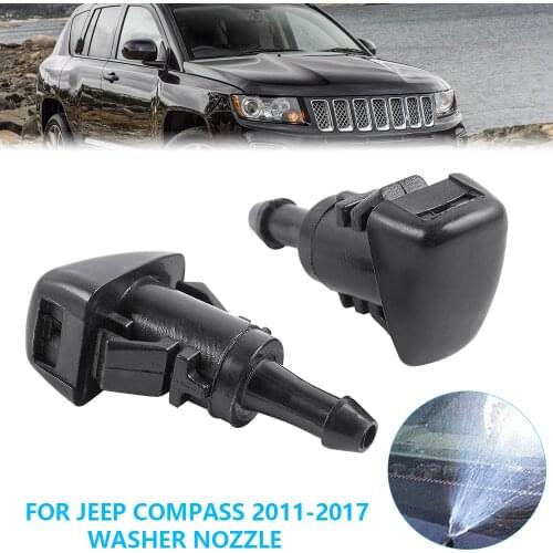 2Pcs Car Front Windshield Washer Spray Jet Nozzle OEM 5165712AA For Jeep Compass 2011-2017