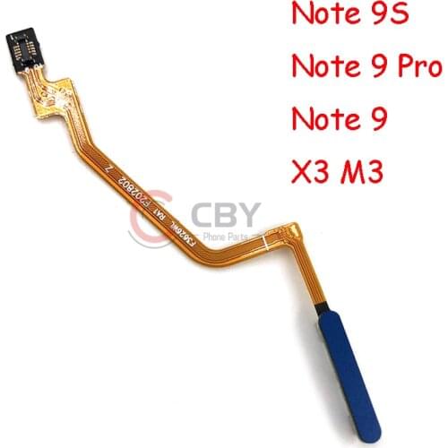 For Xiaomi Redmi Note 9s X3 M3 Fingerprint Finger Print Touch ID Sensor Home Button Flex Cable