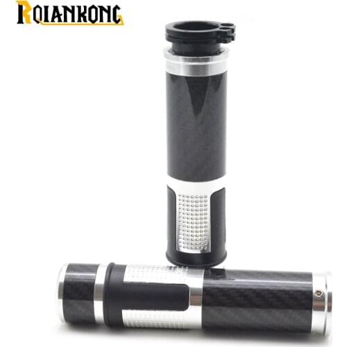 Hot!CNC 22\24mm Motorcycle Carbon fiber Hand Handle Grip Handlebar Cap for Kawasaki Z750 Z750R Z750S R S Z800 /E version