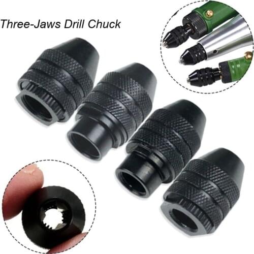 Mini Multi Keyless Drill Chuck Adapter ScrewDriver Tool 0.5-3.2mm Quick Change Three-Jaw Drill Chuck For Dremel Rotary Tools