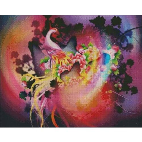 Fantasy Color Peacock Animal Sewing Kit Embroidery Needlework 14CT Unprinted Cross Stitch Kits DIY Handmade Home Decor