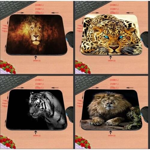 The Fierce Tiger Retro News Sell New Small Size Gaming Mouse Pad Non-Skid Rubber Mat Custom Support 18*22/25*25*29*2cm