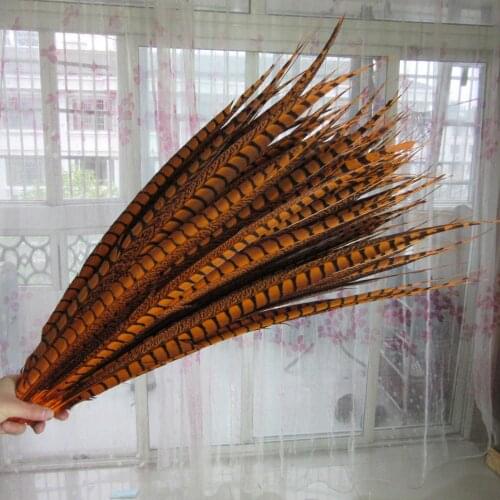 20pcs/lot Orange Pheasant Feathers 60-70CM 24-28 Inch Jewelry Wedding Decorations Lady Amherst Pheasant Feathers Plume