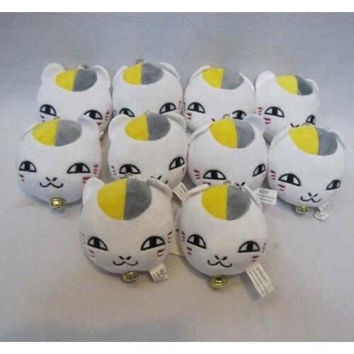 10pcs/lot Anime Natsume Yuujinchou Nyanko Sensei Cat Plush Toy 10cm Maneki Neko Plush accessories pendant Birthday Gifts