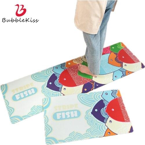 Bubble Kiss Carpet For Kitchen PVC Cartoon Pattern Environmental Protection Rug Home Decor Bathroom Non-Slip Easy To Clean Rugs