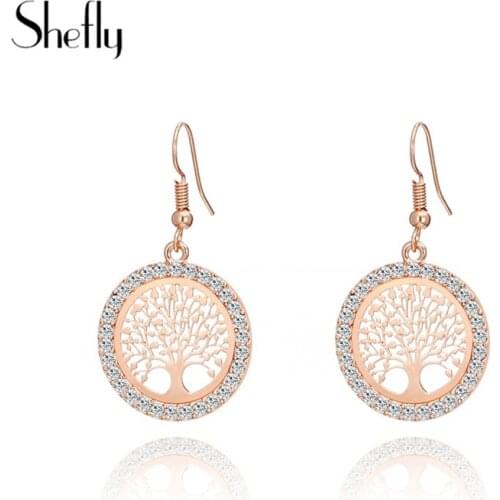 SHEFLY Women's Gold Earrings