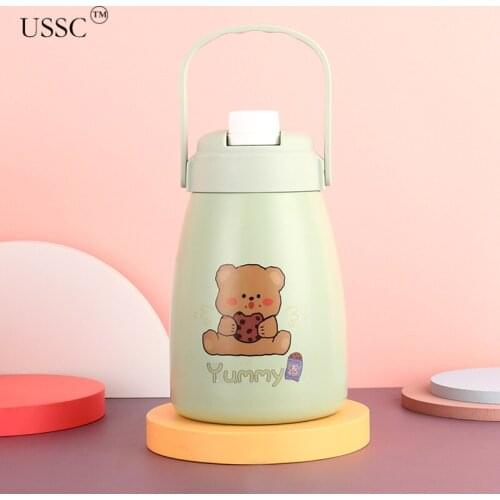 USSC Vacuum Flasks Belly Cup Thermoses Cartoon Stainless Steel Large Capacity Childrens Water Cup Water Absorption Cup HZ050