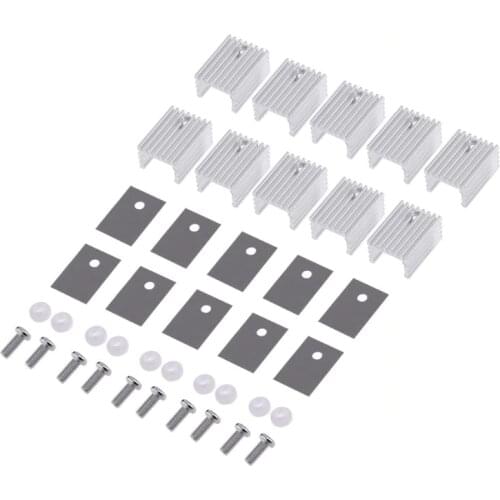10pcs Transistor Heatsink Cooling Radiator Aluminum Heatsink Cooler Cooling for PC Computer Components