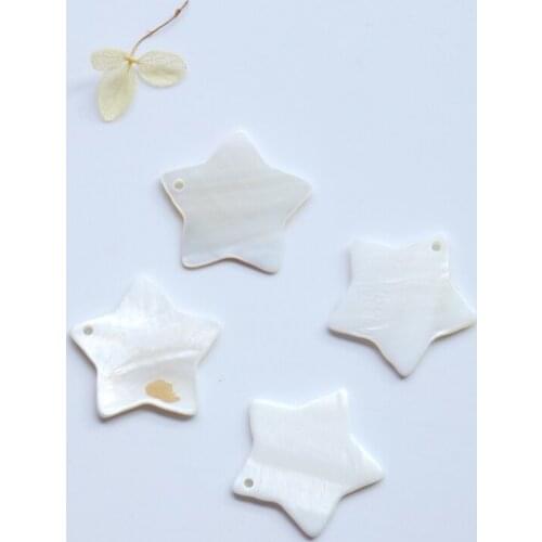100% Natural Shell Beads 30MM 50Pcs/Pack Star Shape Stone Jewelry Bead Charm Jewellery Pendants