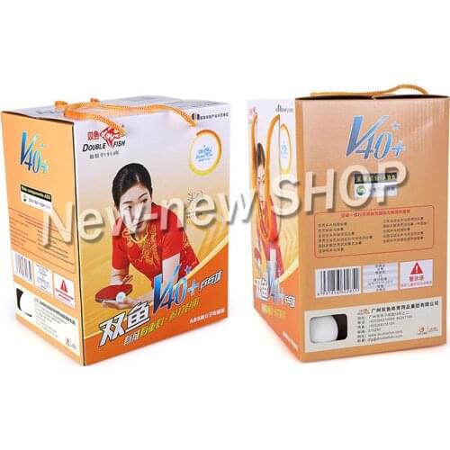 100 balls Double Fish V40+ 1-Star ABS New Plastic seamed training Doublefish Table Tennis balls ping pong ball