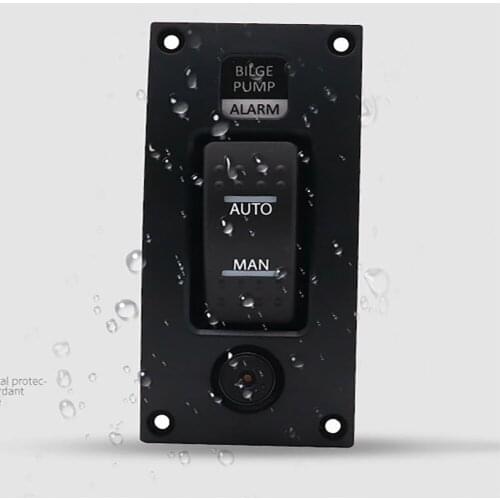 12V-24V Ship Bilge Pump With Alarm Switch Panel Deck Cleaning Low Pressure Professional Buzzer Part 85db Durable Protective