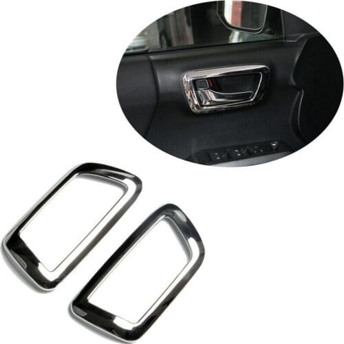 2 Patterns For TOYOTA Tacoma 2015-2020 Car Accessories Door Internal Handle Cover Trims Carbon Fiber/Bright Light Pattern 2Pcs