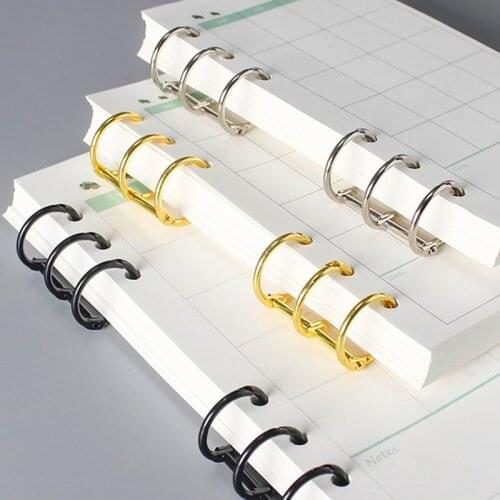 2pcs/lot Diary Circle Hinge Metal Loose Leaf Clip Book Binder Rings for Notebook Calendar Album Scrapbook Clips