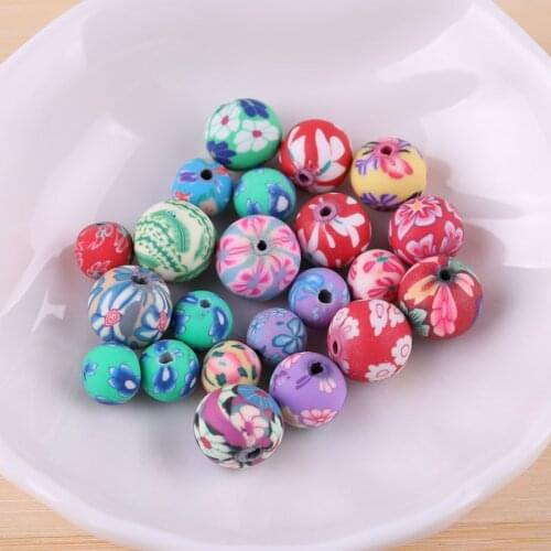 20pcs diy Handmade beaded material bracelet necklace earrings beads soft clay beads random color