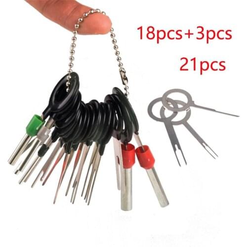 24/26Pcs Car Plug Terminal Removal Tool Wire Plug Connector Extractor Puller Release Pin Extractor Kit For Car Plug Repair Tool