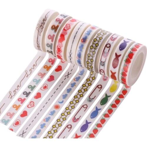 3pcs [BZNVN] 8mm * 7M split line Washi tape border decoration fresh narrow edge plate can tear decorative stickers