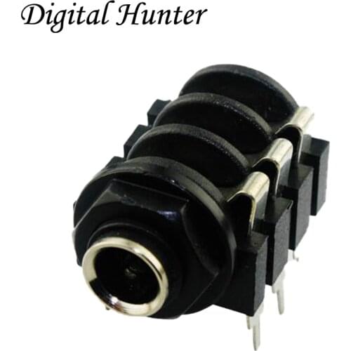 4Pcs Stereo Audio Microphone 6.35mm Female Plug Socket Jack Connector 6Pin