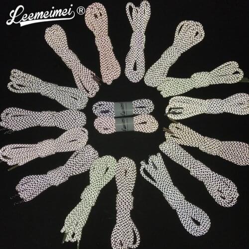 Safety Shoe Lace Polyester Paisley Reflective Shoelaces Ronds Visible Safety Cordon Shoe Lace 15 Colors 120 Shoestring