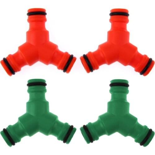 2pcs/set Plastic Irrigation Fast Connection Tee Coupling Fast Connect Three Head Directly Answered Quickly Gardening Tool