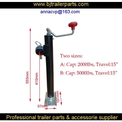 CVP 2000 Lbs 5000lbs Trailer tongue Swivel Jack Top Wind Pipe Mount 15" Lift,trailer jack,prop trailer jockey wheel parts
