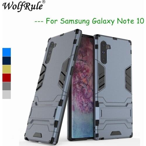 For Cases Samsung Galaxy Note 10 Cover Soft Silicone + Plastic Kickstand Fitted Case For Samsung Note 10 Case For Galaxy Note 10