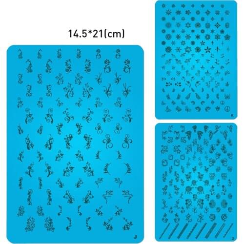HOTSALE 3pcs/LOT XL Medium Size Stamp Stamping Image nail Plate Print Nail Art Large BIG Template DIY