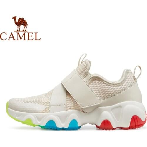 CAMEL Platform Sneakers for Women 2021 Summer Breathable Mesh Casual Shoes Lightweight Soft Sole Ladies Leisure Walking Shoes
