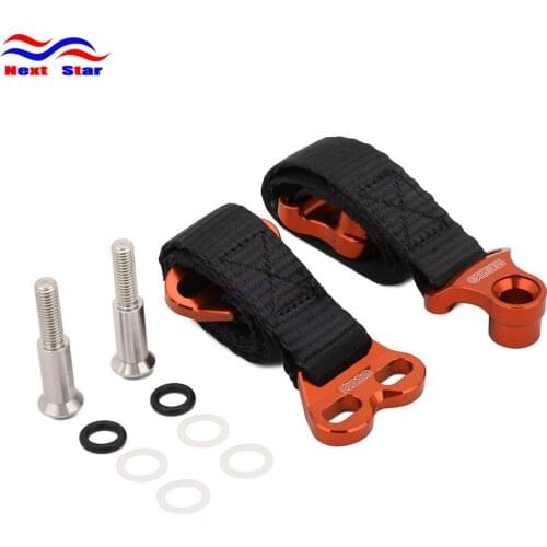 Motorcycle Orange Front&Rear Rescue Bundle Tie Lead Band For HONDA KAWASAKI YAMAHA CR CRF XR YZ YZF WR WRF KX KXF KLX Dirt Bike