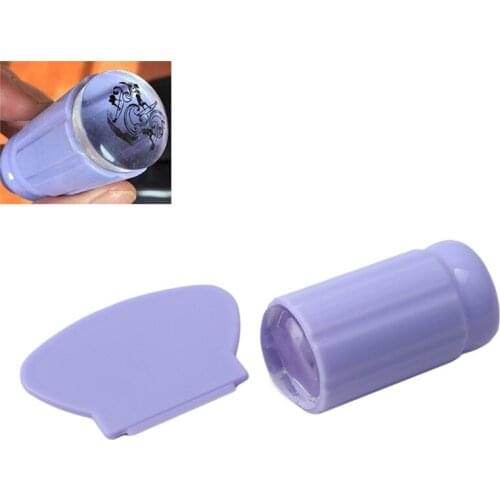 Soft Silicone Refill Head Stamper Plastic Scraper Nail Stamping Tool Marshmallow Transparent Stamp Kit