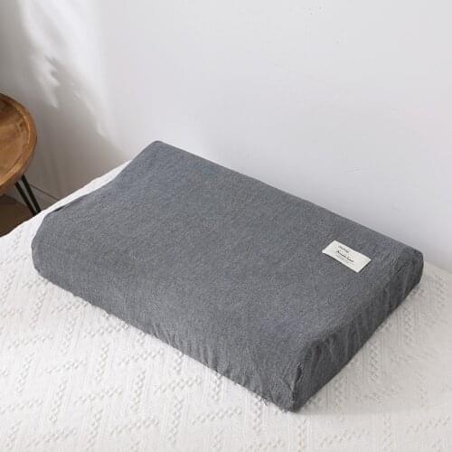 Washed Cotton Pillow Case Solid Color Pillowcases High Quality 100% Cotton Latex Pillow Case Cover 30x50 40x60