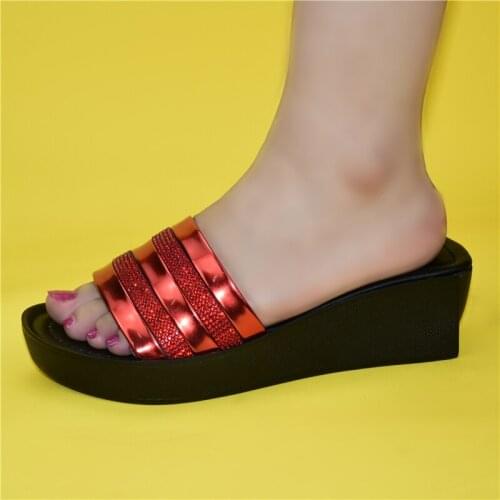 New Arrival African Women High Heels Sandals for Party Italian Designs Decorated with Rhinestones Lady Sexy Wedding Shoes